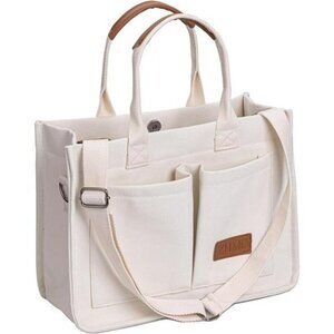 Large Canvas Tote Bag for Women Laptop Work Book Bags Crossbody Purse Handbag